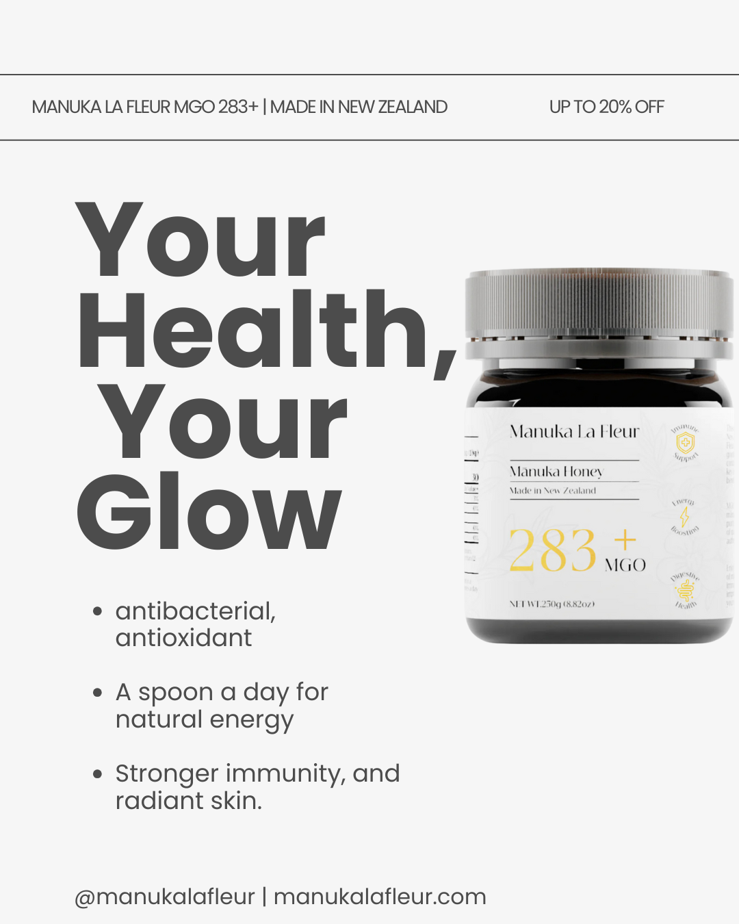 Manuka La Fleur – Premium Manuka Honey MGO 283+